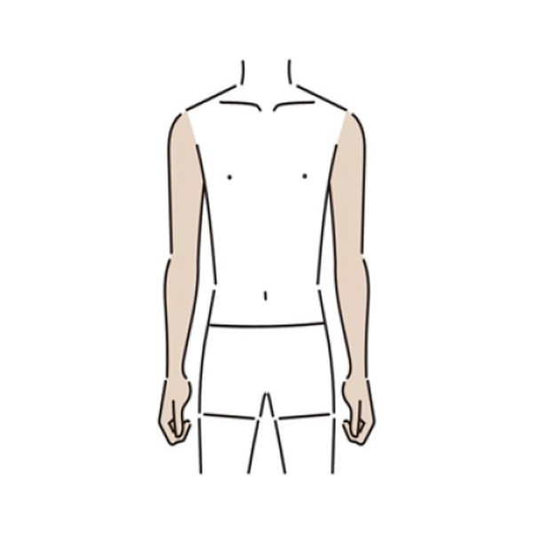 腕全体脱毛のイラスト